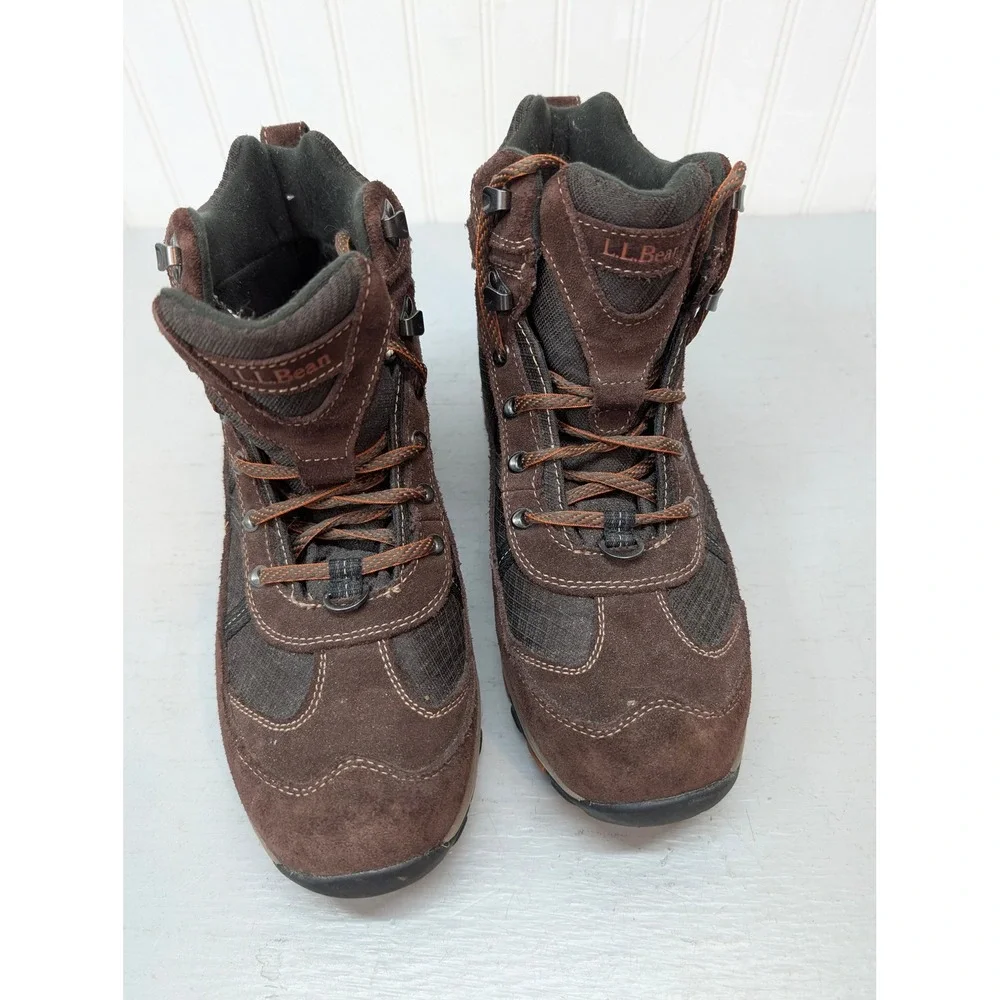 LL Bean Snow Sneaker Waterproof Insulated Boots Men's 9.5 Wide Brown 296512